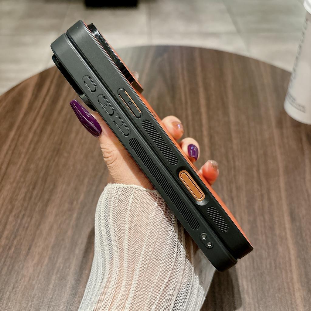 Deer Leather For Magsafe Magnetic Case For iPhone 17 Air 16 16E 15 14 Plus 13 12 11 Pro Max Wireless Charge Shockproof Cover