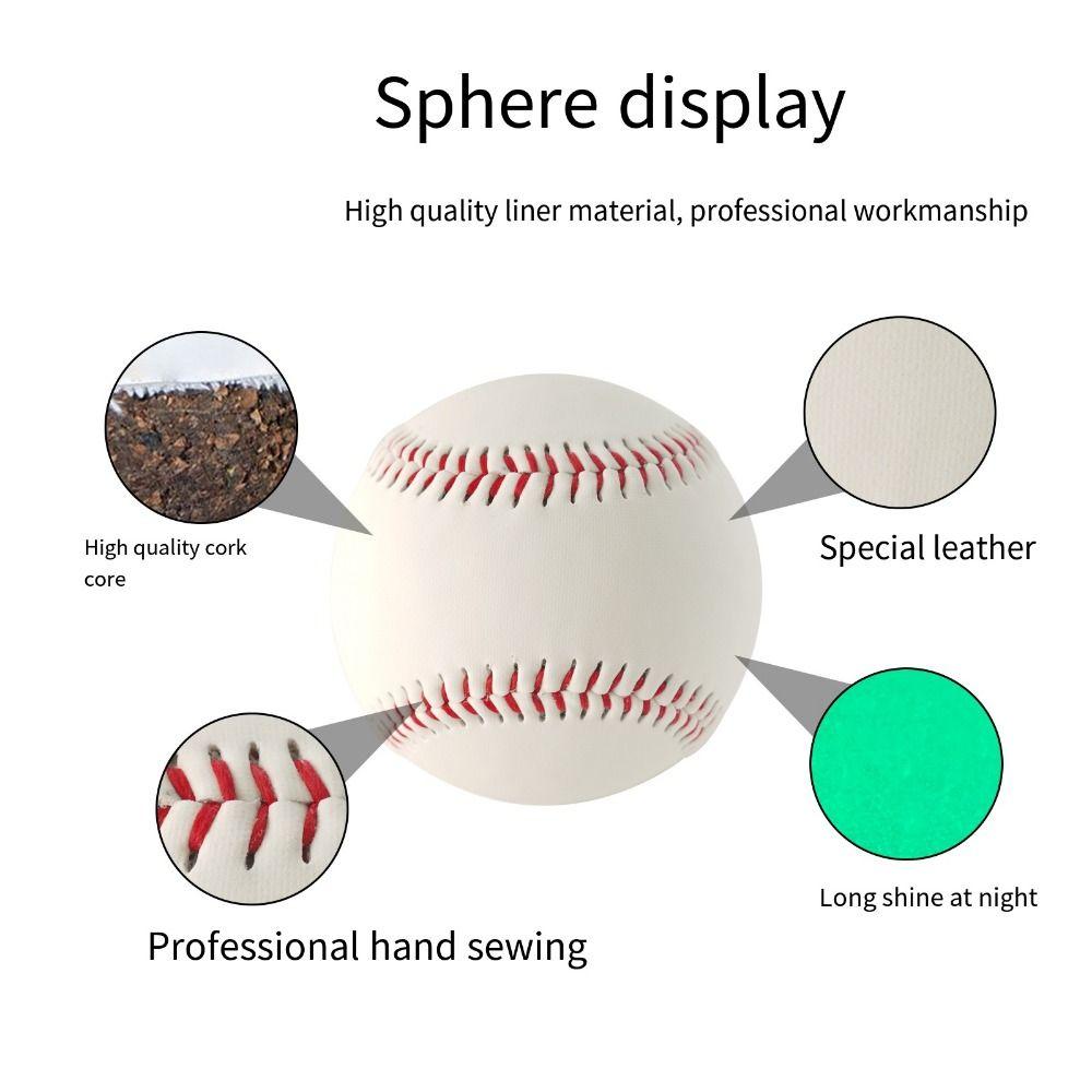 Special Leather Glow in The Dark Baseball 9 Inch Luminous Baseball Light Up Baseball Gifts