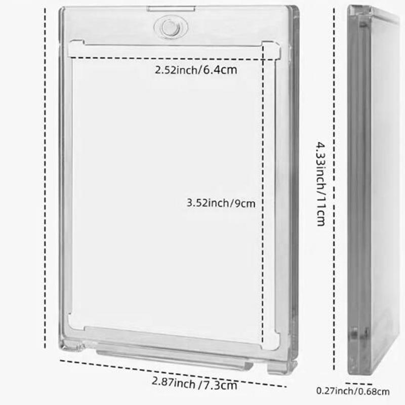 Creative Magnetic Card Holder Protective Case Sports Trading Game Card Protector Display Sleeves