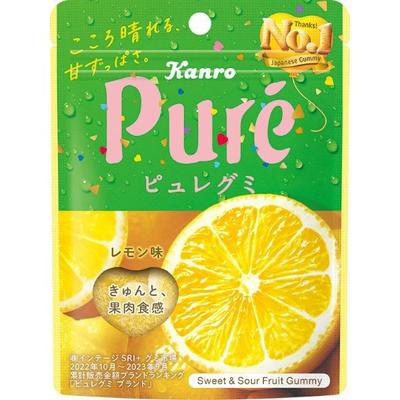 KANRO Pureed Gummy Lemons 56gFeatureSweet Fruitiness and a Stylish Design Make These Gummies a Hit. FeatureSweet Fruitiness and a Stylish Design Make