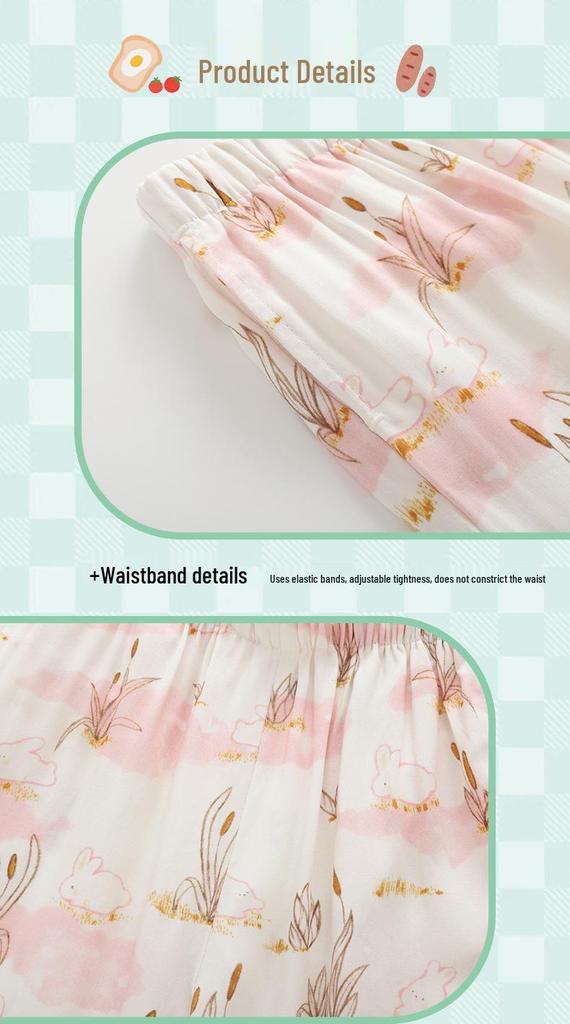 Children's Elastic Waist Mosquito Repellent Summer Pants - European & American Style for Boys & Girls