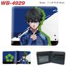 Blue Lock Anime Card Holder Colorful Print Short Wallet Folded Leather Purse 1pcs