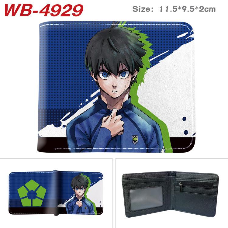 Blue Lock Anime Card Holder Colorful Print Short Wallet Folded Leather Purse 1pcs