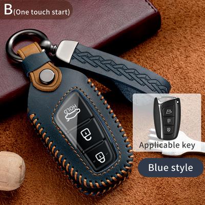 Leder Autoschlüssel Hülle Halter Anhänger Für Hyundai Grandeur Hg Limousine Santa Fe 3Dm Grand Santafe Ix45 Equus Azera Genesis G80