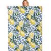 Throw Blanket: 50x60in Soft Flannel - Vibrant Lemon Tile Pattern Lightweight Couch Blanket for Kids Adults Travel Home Living Room Decor