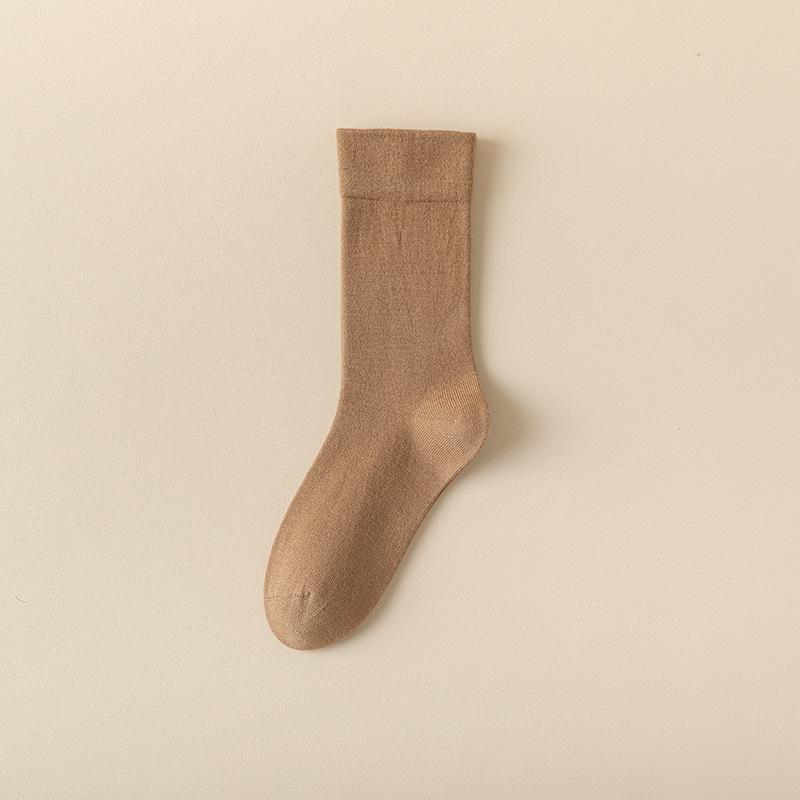 Female Autumn and Winter Thin Wool Warm Cotton Boneless Sleep Month High Tube Pile Socks