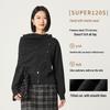 Northern Deer 2025 Early Autumn Women's 100% Wool Cardigan Two-Piece Set with Diagonal Lapel Style