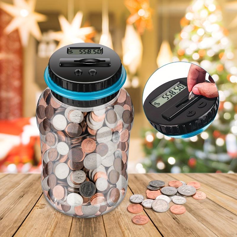 Coin Piggy Bank Saving Jar, Coin Counter with LCD Display Large Capacity Money Saving Box for All US Coins