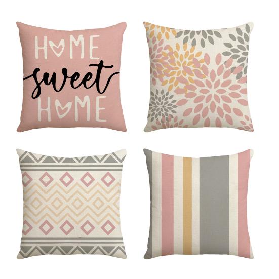 Nordic Style Pillowcase, Soft Breathable Geometric Pattern Cushion Cover, Durable Home Accent, for Sofa Bedroom Bohemian Decor
