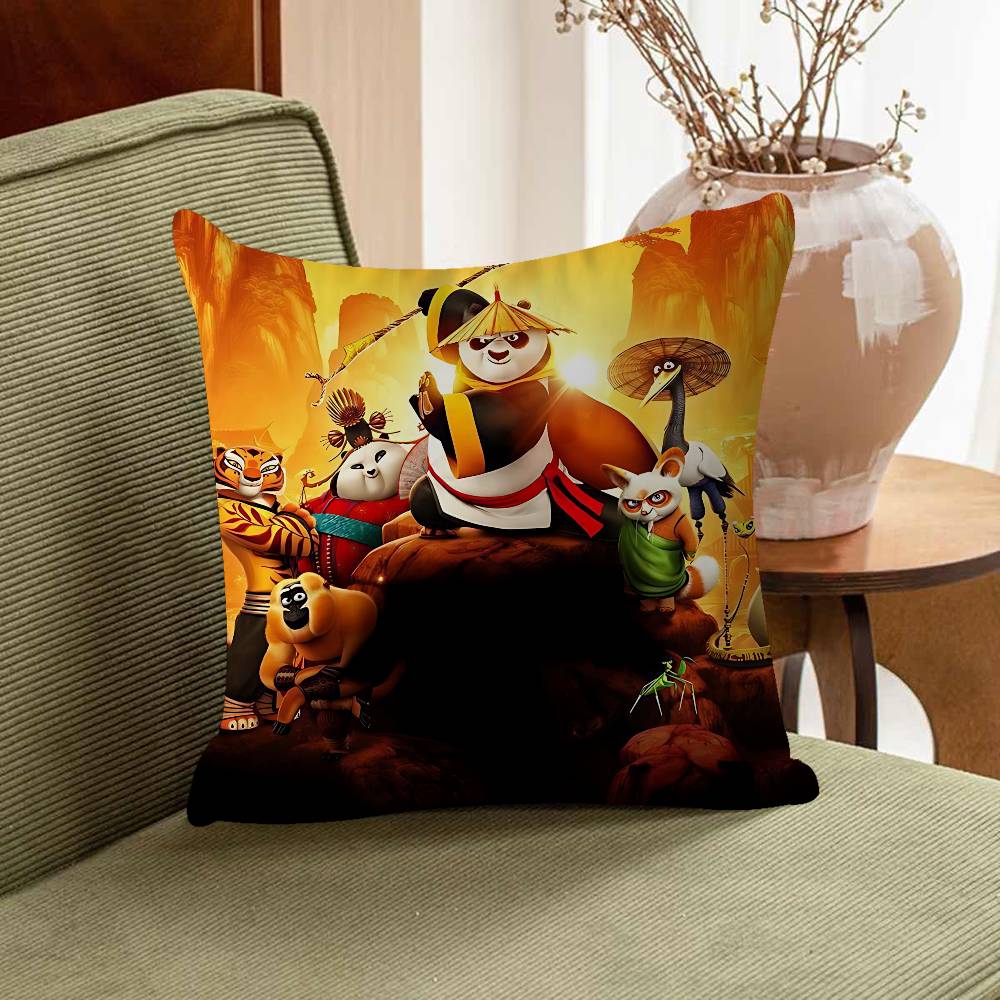 Kung Fu Panda Office Cushion Pillowcase Car Cushion Cover45X45CM Lumbar Pillowcase Sofa Pillowcover