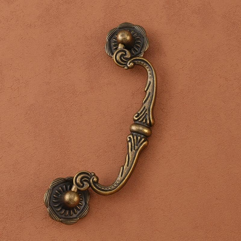 Comfortable Hold bronze Furniture Pulls 86mm Hole Center Traditional Designs Easy to Use Suitable Living Room Bedroom