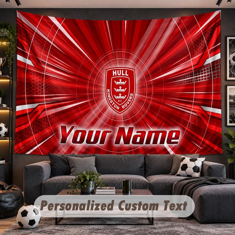 Wall Hanging Tapestry Custom NameHull KR Pattern Personalized Printed Fabric Wall Decor