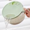 Rice Washer Strainer Bowl Plastic Vegetable Fruit Strainer for Washing Draining with Large Capacity Compact Design