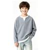 Boys Two Piece Long Sleeve Neck Sweatshirt Loose Fit Fall Pullover Top for Big Kids