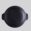 ZISIZ Cast Iron Divided Hot Pot with Wooden Lid