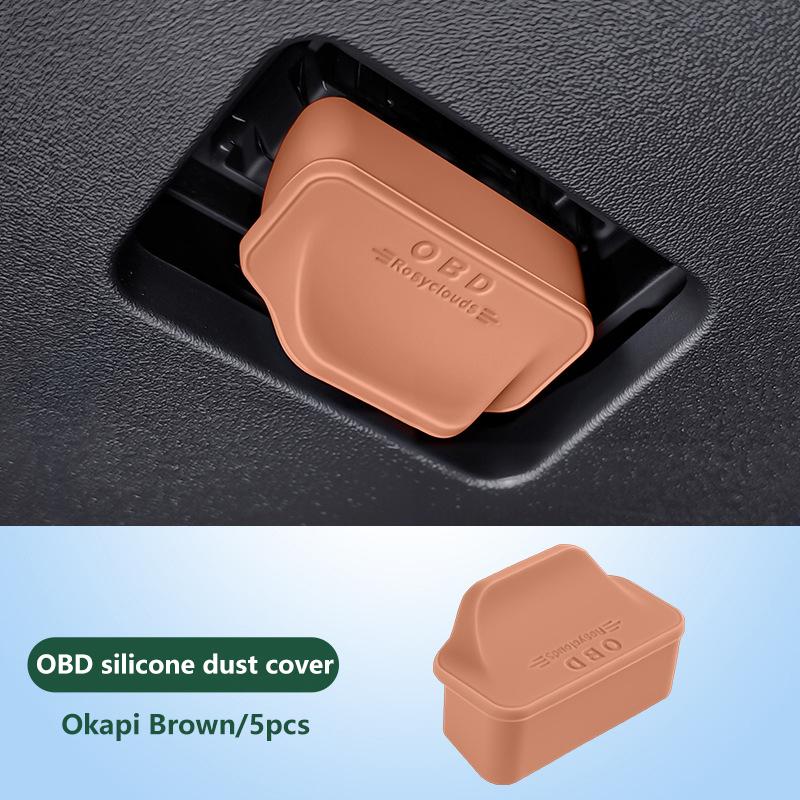 Housse de protection d'interface de diagnostic OBD de voiture pour modification SN Housse anti-poussière OBD en silicone Accessoires de garniture intérieure