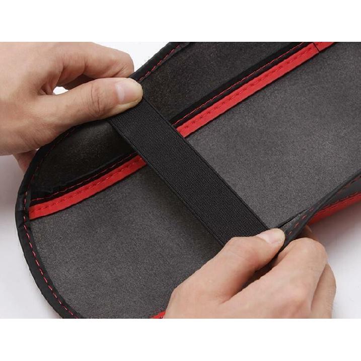 For Toyota CHR 2018-2022 Leather Red Central Console Armrest Box Cover Trim 1PCS
