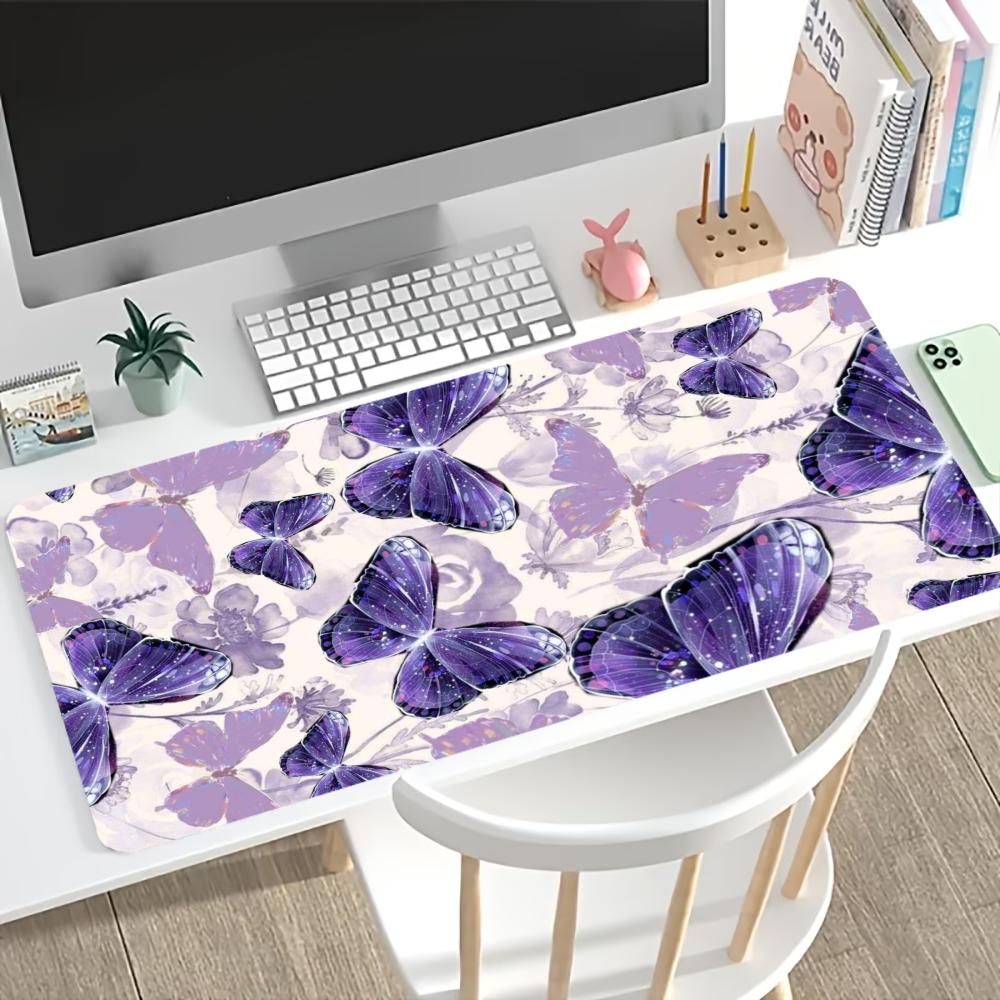 Tappetino Mouse Gaming Farfalla Blu Glitter di Cristallo Gomma Antiscivolo Liscio Grande Tappetino da Scrivania Per Giocatori Ufficio Scrivania Cancelleria