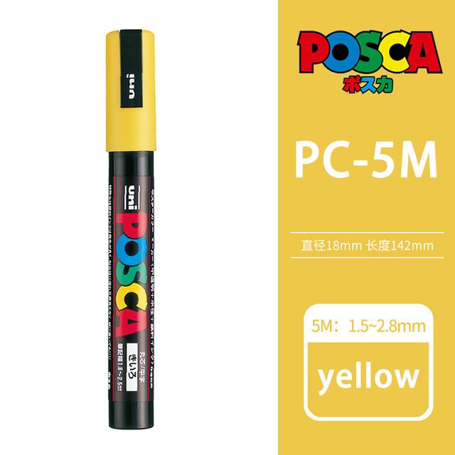 Uni POSCA Marker Farbstift, 39 Farben PC-5M/44 PC-3M/36 PC-1M, Acryl Steinmalerei Zeichnen Graffitti Marker Kunstbedarf