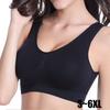 S~6XL Tamanho Grande Feminino Sutiã Sem Botão Sutiã de Yoga Sutiã Esportivo Sutiã de Ajuste Sem Costura Top Sutiã Cobertura Sutiã Confortável Respirável Roupa Íntima com Aro