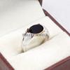 Black Onyx Oval Cut Gemstone With 925 Sterling Silver Ring For Men's #A829 JL375666929343