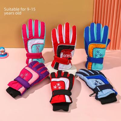 Kinder Winter Skihandschuhe: Warme, wasserdichte Sporthandschuhe für Outdoor-Radfahren und Bergsteigen
