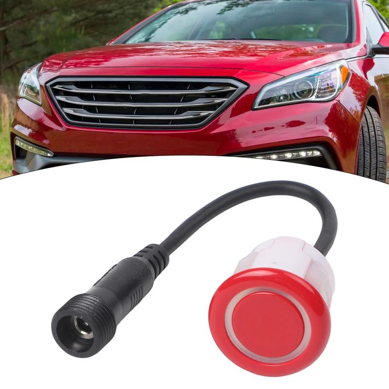 1 Piece Car Parking Sensor 18.5mm 0.14m Cable Red Car Reverse Parking Waterproof Sensor Sound Auto Parts Accessories