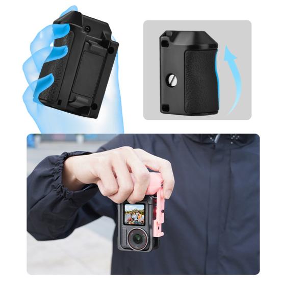Magnetic Camera Mount Adapter with Dual Claw Lock Quick Release Vlog Handle Frame Adjustable Shutter Control Ergonomic Non-Slip Grip