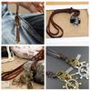 Diy Jewelry Accessories 3Mm Wide 2Mm Thick Square Cowhide Rope Bracelet Necklace Sweater Chain Woven Rope Genuine Leather Leather Rope