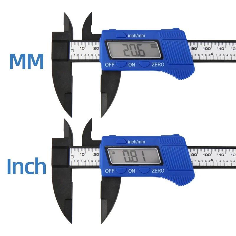 Digital Vernier Caliper Plastic Pachometer Digital Ruler Carpentry Tool Caliber Measuring Tool Digital Caliper Depth Gauge