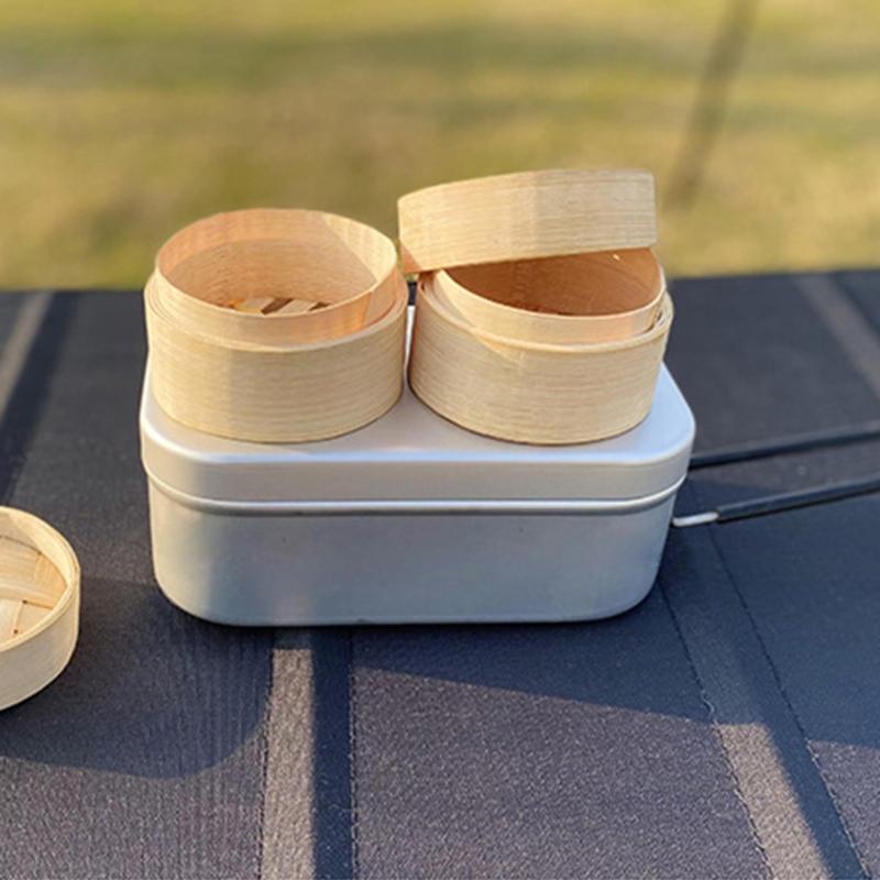 Aluminium-Mittagessenbehälter mit Griffen, isolierte Lunchbox für den Außenbereich, tragbare Camping-Bento-Box für Kinder und Erwachsene