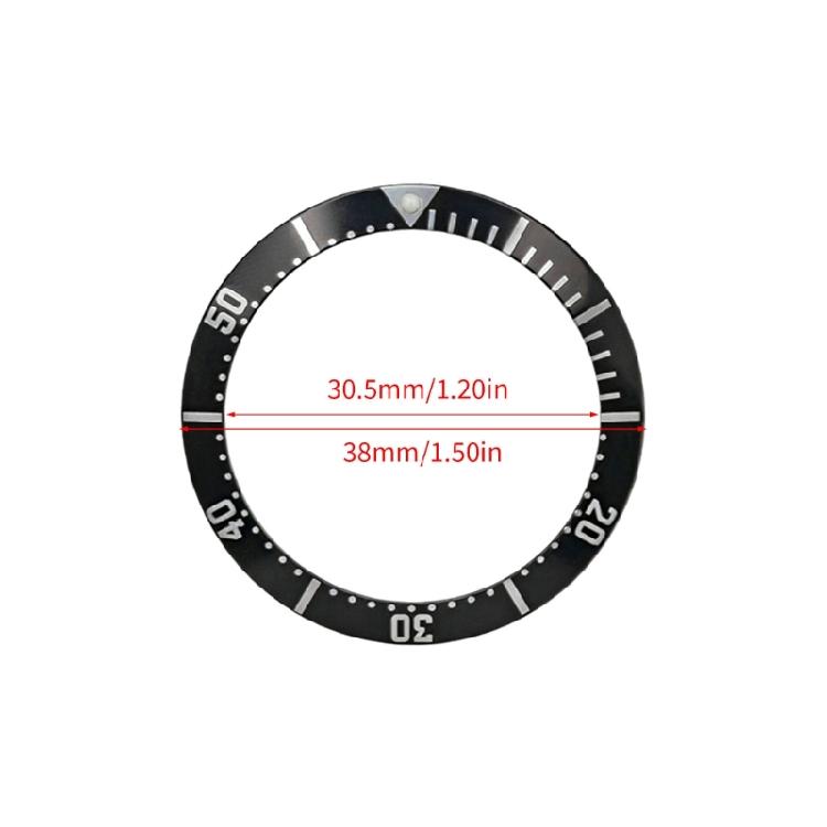 Bisel de Reloj de Buceo Cerámico de Aluminio Profesional con Marcas Claras Diámetro Exterior de 38 mm Diámetro Interior de 30,5 mm para Reparación