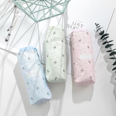 Mini Pocket Umbrella Fashion Women's Bow-knot Pattern Lightweight Folding Rain or Rain Umbrella UV Protection Umbrella