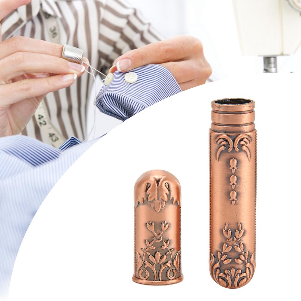 Nähnadeletui Vintage tragbarer Metall-Sticknadelhalter für Handnähnadeln
