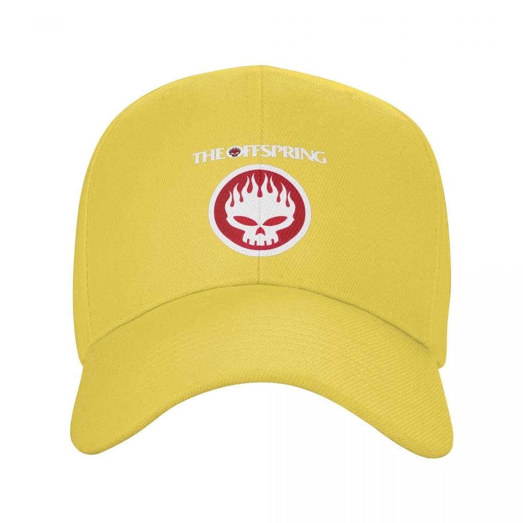 The Offspring Flaming Skull On Circle Logo Baseball Caps Snapback Men Women Hats Outdoor Cap Hip Hop Baseball Hat Casquette
