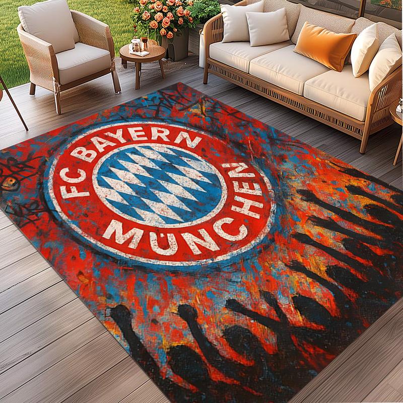 FC Bayern Motiv Teppich, Waschbarer Bodenläufer, Für Eingangsbereich Studentenwohnheim Waschküche Büro Arbeitszimmer, Heimdekoration Geburtstags-Weihnachtsgeschenk