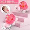 Baby Rattles 0 12 Months Car Toys for Infant Soft Rubber Push and Go Vehicles Toddler Rattle Car Friction Powered Truck Toy Gift