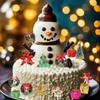10PCS Merry Christmas Cake Toppers Cartoon Xmas Tree Cake Decor Snowman Happy New Year Cupcake Toppers Decor For Party Wholesale