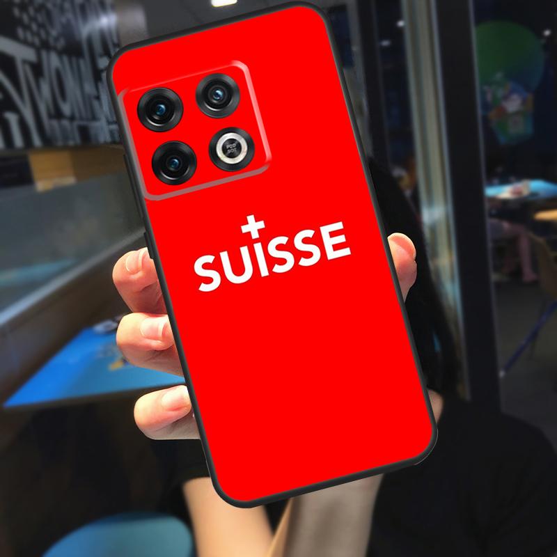 Schweiz Schweizer Flagge Hülle Für OnePlus 10T 8T 9RT 12 13 13R 11 9 10 Pro OnePlus Nord 4 CE 2 3 Lite N20 N30 Hülle