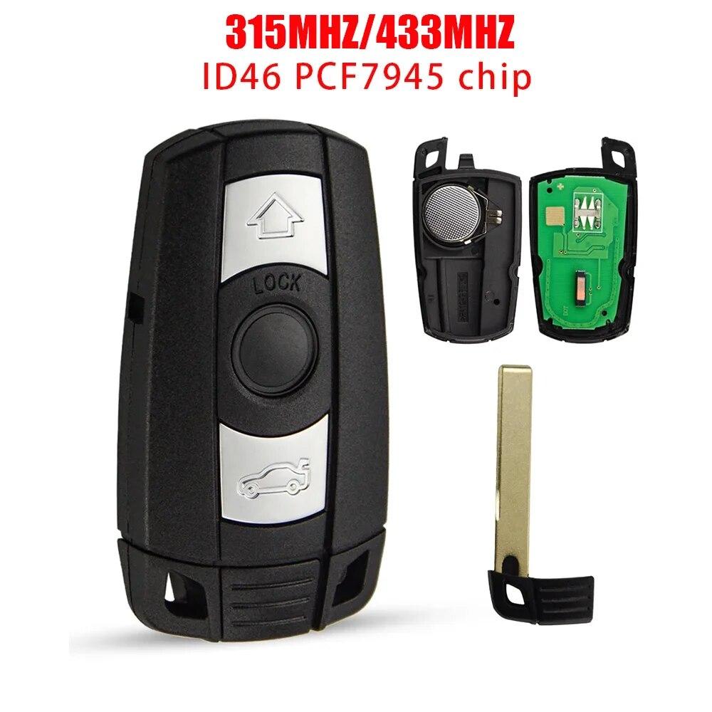 

Автомобильный ключ OkeyTech с дистанционным управлением для BMW CAS 3 System 1 3 5 Series ID46 PCF7945 чип 315/434/868 МГц автоматический ключ