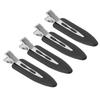 4 Pcs Makeup Hair Barrette Accessories No Bend Hair Clips No Crease Hair Styling Clips for WomenBlack