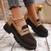 Large size small leather shoes women's spring and autumn new low heel one pedal low top