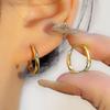 2025 New Stainless Steel Earrings Sweet Mobius Distorted Charm Hoop Earrings For Women Daily Fashion Fine Jewelry DG0064