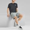 Skechers Solid Color Round Neck Loose Short Sleeve Drop Shoulder T-Shirt Unisex Tops Carbon-Black L223U092-0018