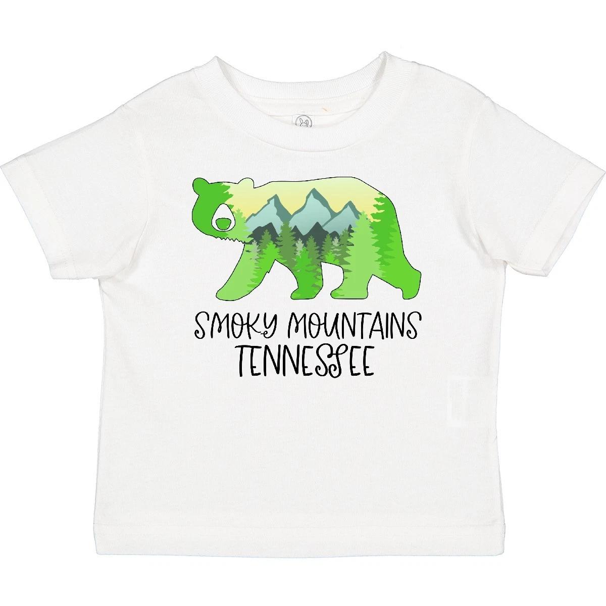 Inktastic Smoky Mountains, Tennessee- Mountains And Bear Shape Baby T-Shirt Home 120
