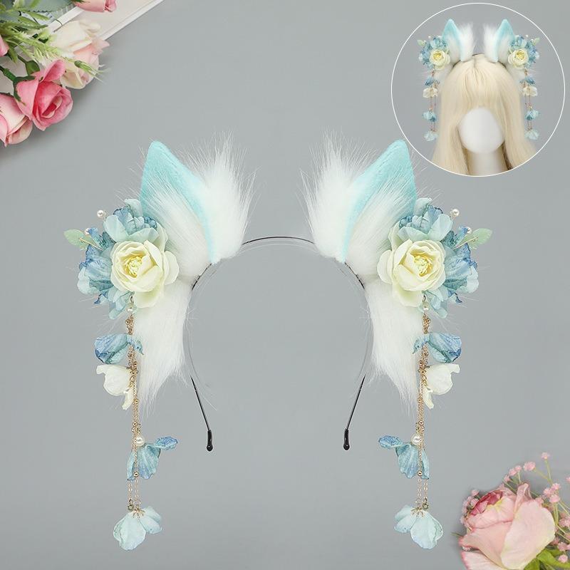 Olita Chinese Female Fox Ear Wolf Ear Headband Comic Show Antique Hanfu Cos Props Hanfu Female Fox Ear Beast Ear Kc