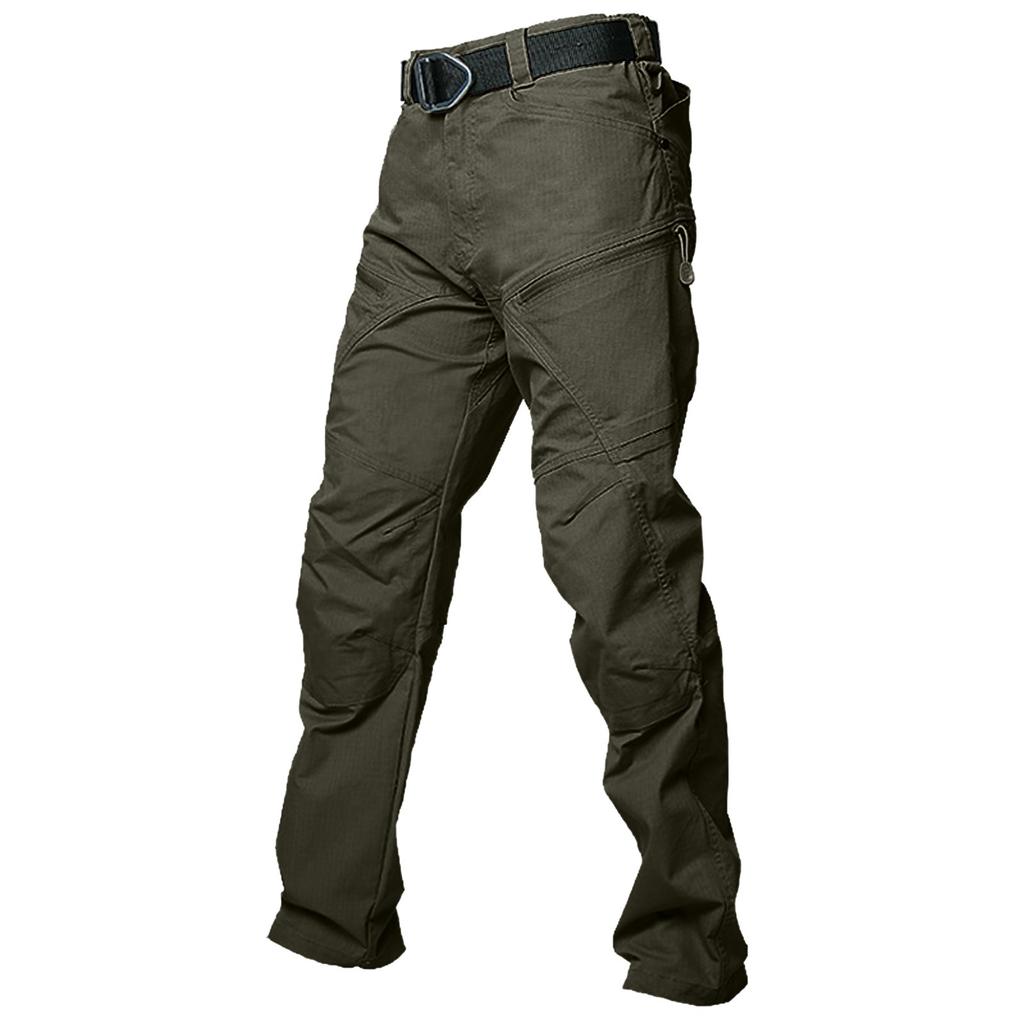 Men's Tactical Pants, Water-Resistant, Durable, Multi-Pocket, Outdoor Workwear, Black, Comfortable Fit