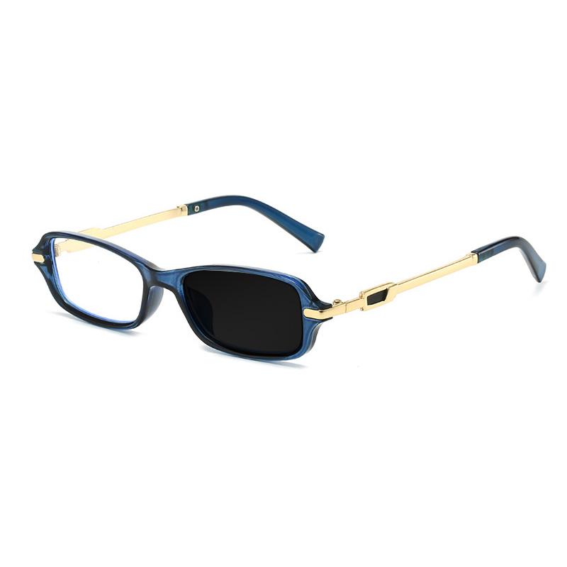 New Brand Korean Style Square Small Frame Reading Glasses Photochromic Anti Blue Light Women Hyperopia Eyeglass