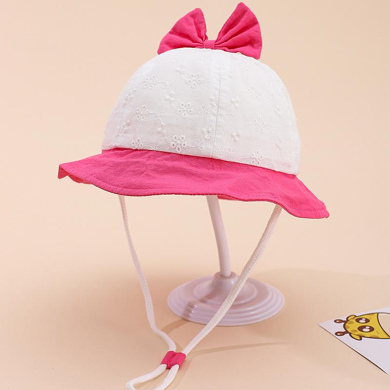 

Корейская детская летняя панама с защитой от солнца, милая 50cm/1-3 years розы красного