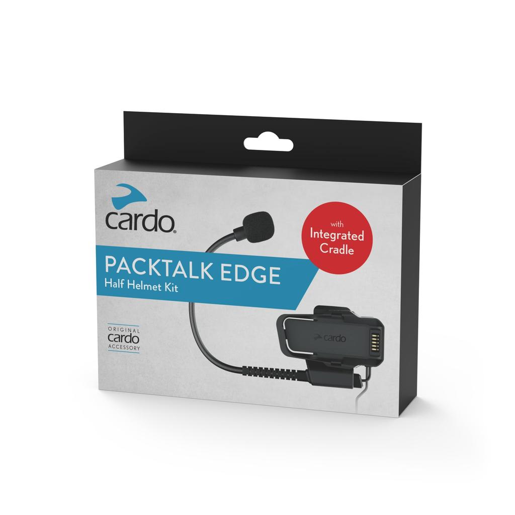 Cardo PACKTALK Half Helmet Intercom Kit with Long Arm Microphone and Air Mount PRO/EDGE (ACC00022)